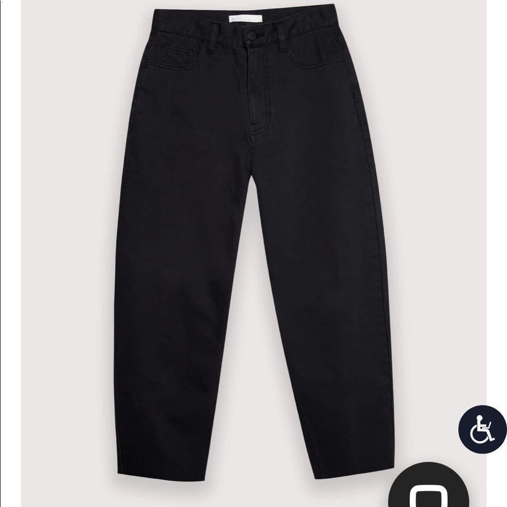 New with tags Oak + Fort black high waisted tapered jeans, size 26
